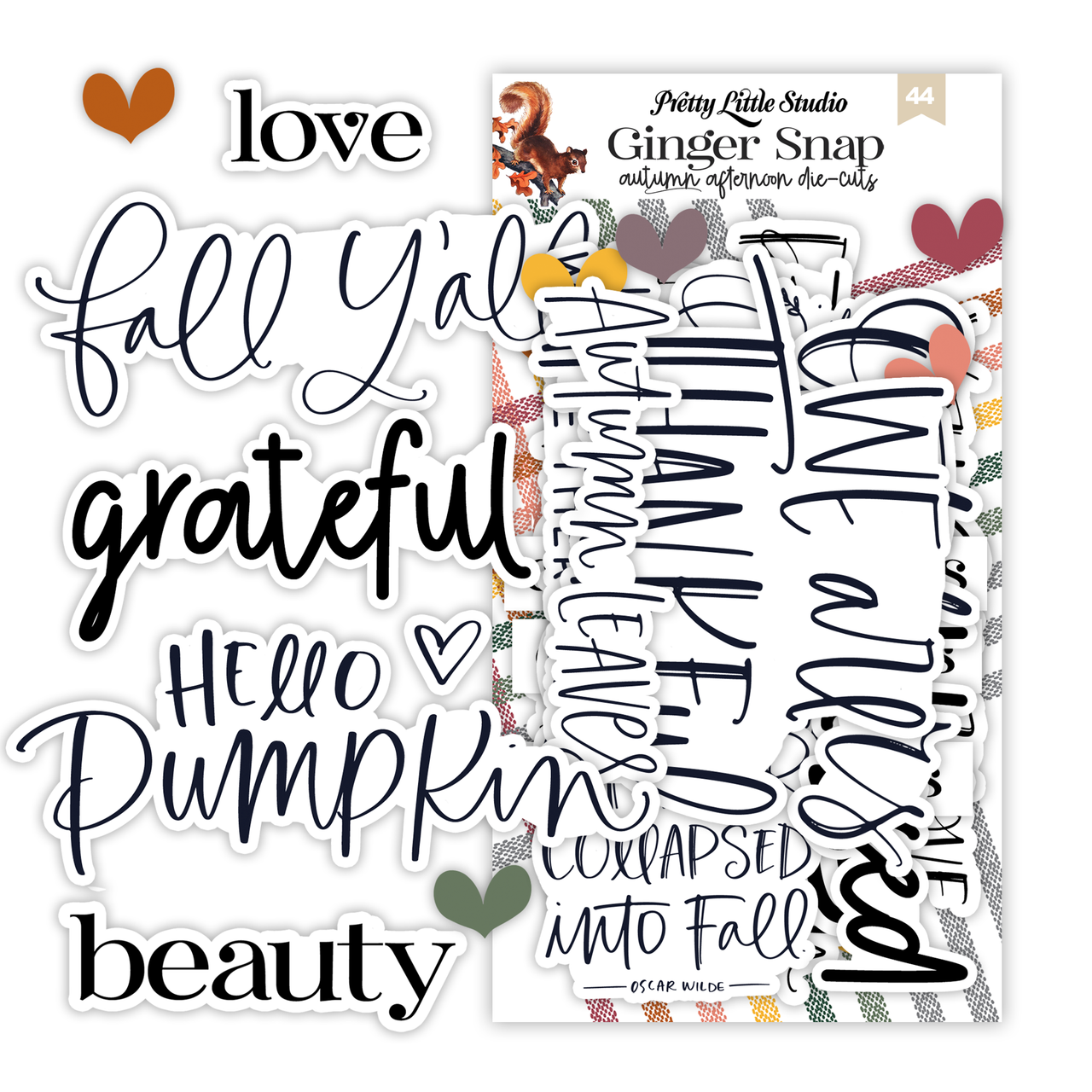 Die-Cuts  Autumn Afternoon Words - Pretty Little Studio